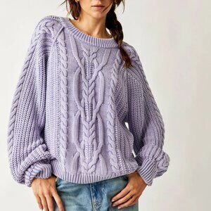 Free People Frankie Cable Knit Sweater